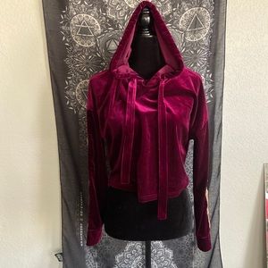 Cropped velvet jacket